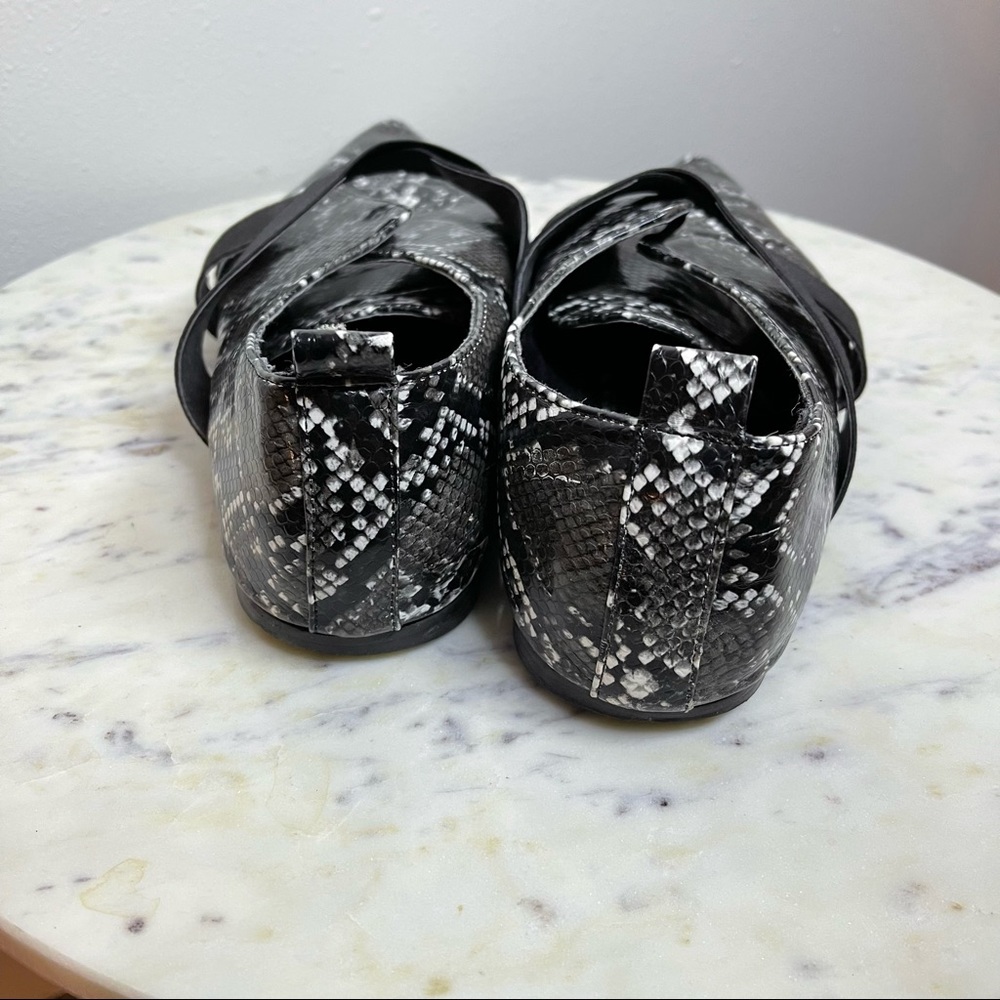 Asos Shoes Size 9 snakeskin flats pointy toes - Picture 3 of 6